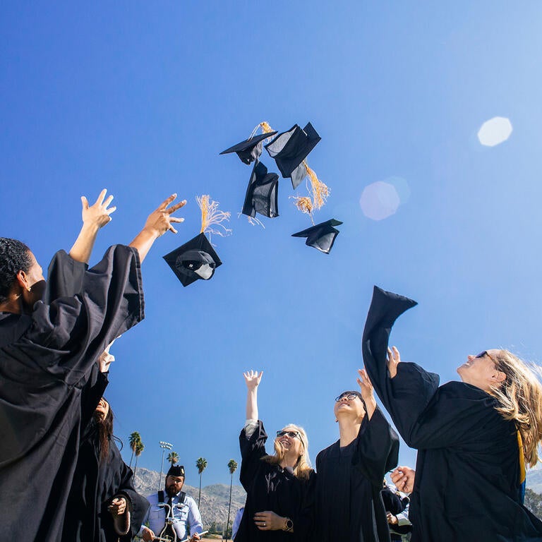 Graduation cap toss