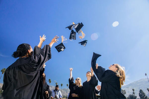 Graduation cap toss